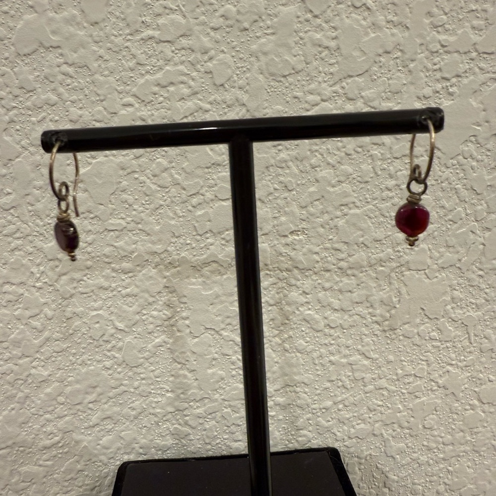 Elegant Red Dangle Earrings